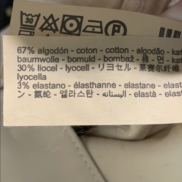 NWT. Massimo Dutti Ecru Satin Trousers. Size 6, 8. - Picture 9 of 10